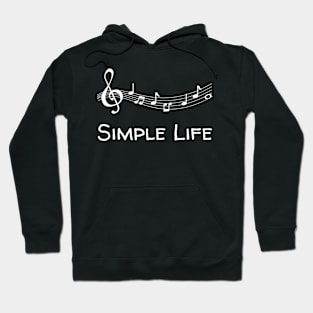 Simple Life - Music Notes Hoodie